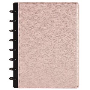 TUL Discbound Junior Size Notebook With Pebbled Leather Cover in Rose Gold NEW